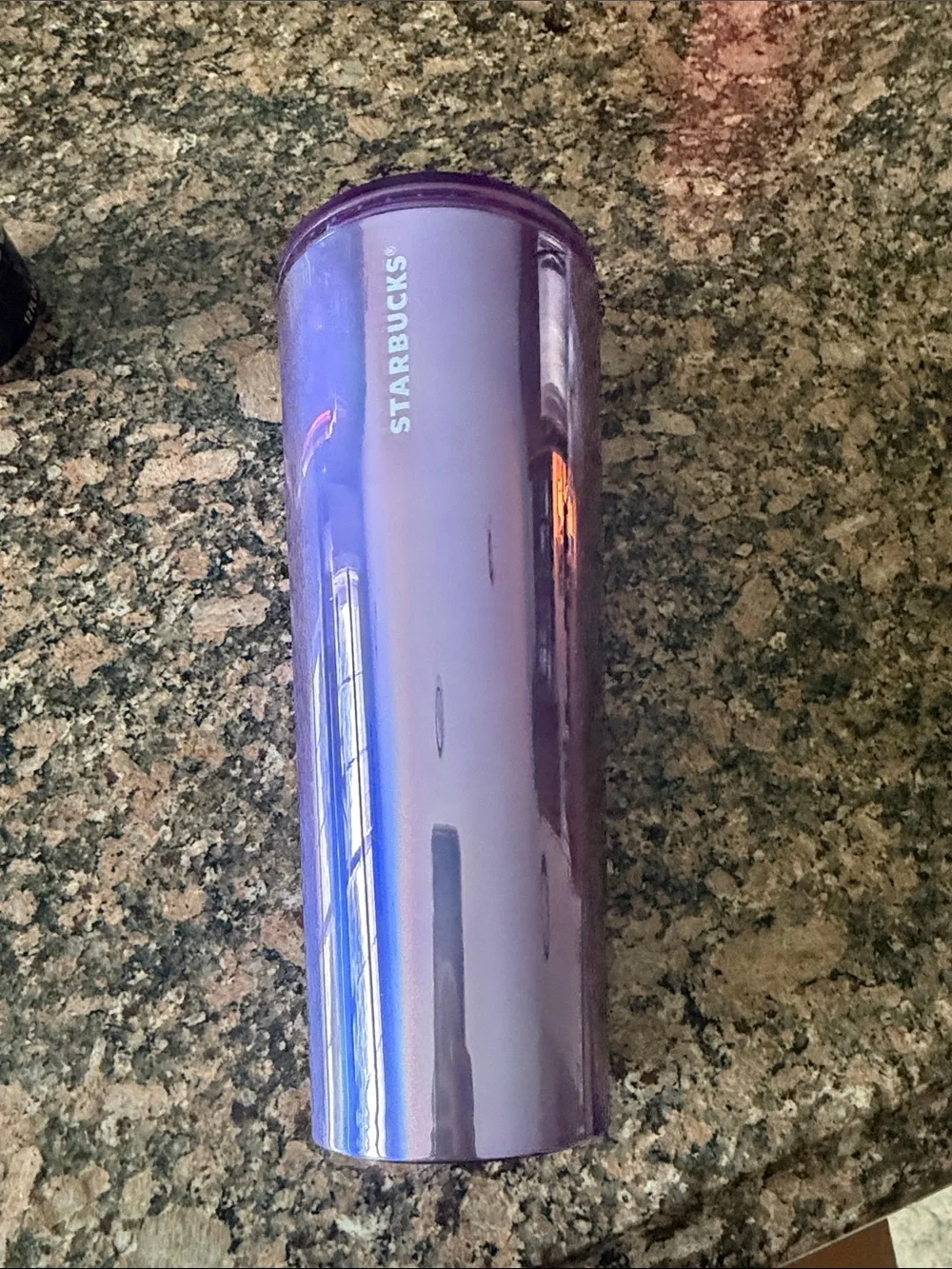 Starbucks Iridescent Purple Travel Tumbler with no straw